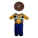 Fantasia Roupa Infantil Woody Curto Com Enchimento E Chapéu