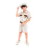Fantasia Safari Menino Infantil Chapéu Camisa