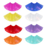 Fantasia Saia Tule Tutu C Led Infantil Menina