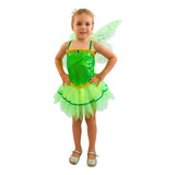 Fantasia Sininho Infantil Fada Verde Carnaval