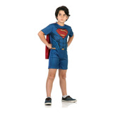 Fantasia Super Homem Infantil Curto Luxo
