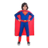 Fantasia Super Homem Infantil Luxo Completa C capa Envio 24h