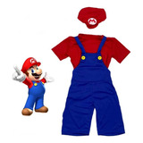 Fantasia Super Mario Bros Infantil Com Chapéu Envio Rápido