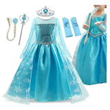 Fantasia Vestido Elsa Frozen Infantil