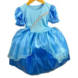 Fantasia Vestido Luxo Infantil Princesa Cinderela Frozen