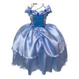 Fantasia Vestido Luxo Infantil Princesa Cinderela