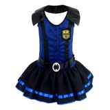 Fantasia Vestido Policial Feminino Infantil