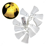 Fantasma Halloween Varal Luminária Led 2mts Festa Decoração