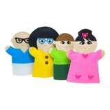 Fantoche Feltro Família Branca Kits E Gifts