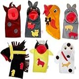 Fantoches Animais Domésticos Feltro 7 Personagens Embalagem Plástico Carlu Brinquedos  Multicor