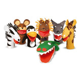 Fantoches Animais Selvagens Conjunto Com 7 Personagens Jottp