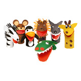 Fantoches Animais Selvagens Kit Com 7 Personagens