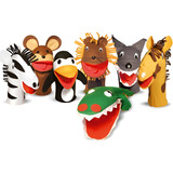 Fantoches Animais Selvagens Kit Com 7 Personagens