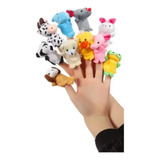 Fantoches De Dedos Dedoches De Animais Pelúcia Kit C 10