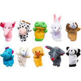 Fantoches De Dedos Dedoches Kit C 10 Animais De Pelúcia