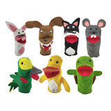Fantoches De Mão 25cm Kit 7 Personagens Animais Domesticos