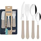 Faqueiro Inox 25 Peças Com Gaveteiro Leme Cinza Tramontina