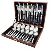 Faqueiro Inox Talheres 24 Peças Com Maleta Casita