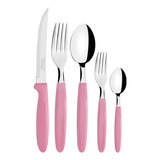 Faqueiro Inox Tramontina Ipanema 30 Peças Talheres Cor Rosa