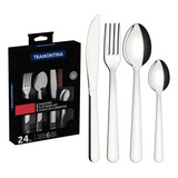 Faqueiro Tramontina Malibu Em Aço Inox Liso 24 Pçs Original