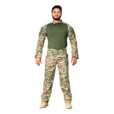 Farda Completa Combat Shirt Multicam Calça Tatica Airsoft