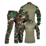 Farda Completa Tática Camisa Combat Calça Rip Stop Airsoft