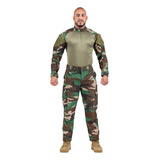 Farda Militar Camisa Combat Shirt Caqui   Calça Cargo Tática