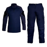 Farda Militar Tática Calça Combat Shirt Bélica Marinho