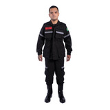 Farda Tática Bombeiro Civil C Refletivo Preto
