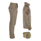 Farda Tática Militar Camuflada Combat E Cinto Bdu 45 Coyote