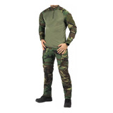Farda Uniforme Woodland Combat Airsoft Militar Shirt  calça