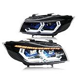 Faróis De LED Para BMW E90 E91 Série 328i 335i 4dr Sedan 2009-2012 Com Sequencial Sequencial Substituição De Farol Lateral Do Passageiro E Do Motorista -09-12 Xenon Ver-
