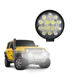 Farol Auxiliar Slim 42w Para 4x4 Trilha 14 Leds Redondo R8