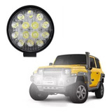 Farol Auxiliar Slim 42w Para Trilhas 14 Leds Redondo R8