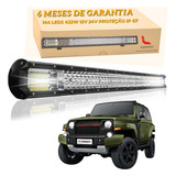 Farol Barra De Led 432w 80cm L200 Triton F250 Forte 12v 24v