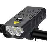 Farol Bike 5 Led T6 Alumínio C Power Bank 10 000mah Usb C