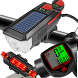 Farol Bike Buzina Solar usb
