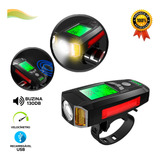 Farol Bike Recarregável Velocímetro Buzina Alarme Anti furto