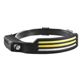 Farol Cob Led Sensor Led Lâmpada Cabeça Bateria Embutida