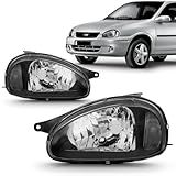Farol Corsa Classic Pick Up Wagon 1994 1995 1996 1997 1998 1999 2000 2001 2002 Máscara Negra - UNIDADE Lado-DIREITO -Passageiro-