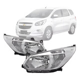 Farol Cromado Manual Chevrolet Spin 2012 2013 2014 2015 2016