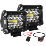 Farol De Led Auxiliar Milha Mod Leds 4 Pol 60w 20 Leds