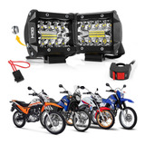 Farol De Led Milha Auxiliar 60w Combo 9 5cm Prova Agua 12v 2