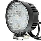 Farol De Milha 9 Leds 27w 10V 30V Redondo Branco Frio Auxiliar Universal Automotivo Veiculos Moto Carro Troller Barco Caminhão Ônibus Off Road Não é O Modelo Slim