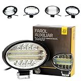 Farol De Milha Oval 144w Auxiliar Automotivo Foco Spot Flood Marca SIX4