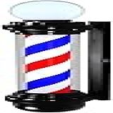 Farol De Poste De Barbeiro De 88 Cm Placa Aberta De Salão De Cabeleireiro Barbearia Tiras De LED Pretas E Brancas à Prova D água IP54 Economiza Energia Suporte De Parede
