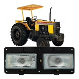 Farol Duplo Dianteiro Com Suporte Para Trator Cbt Luz Alta