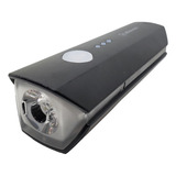 Farol Lanterna Bike 550 Lúmens Usb Led Recarregável Elleven Cor Preto