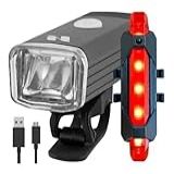 Farol Lanterna Bike Guidão Vista Light Traseiro Alerta Sianlizador Recarregavel Kit Ilimunação Ciclista