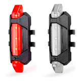Farol Lanterna Bike Recarregável Usb Dianteiro E Traseiro